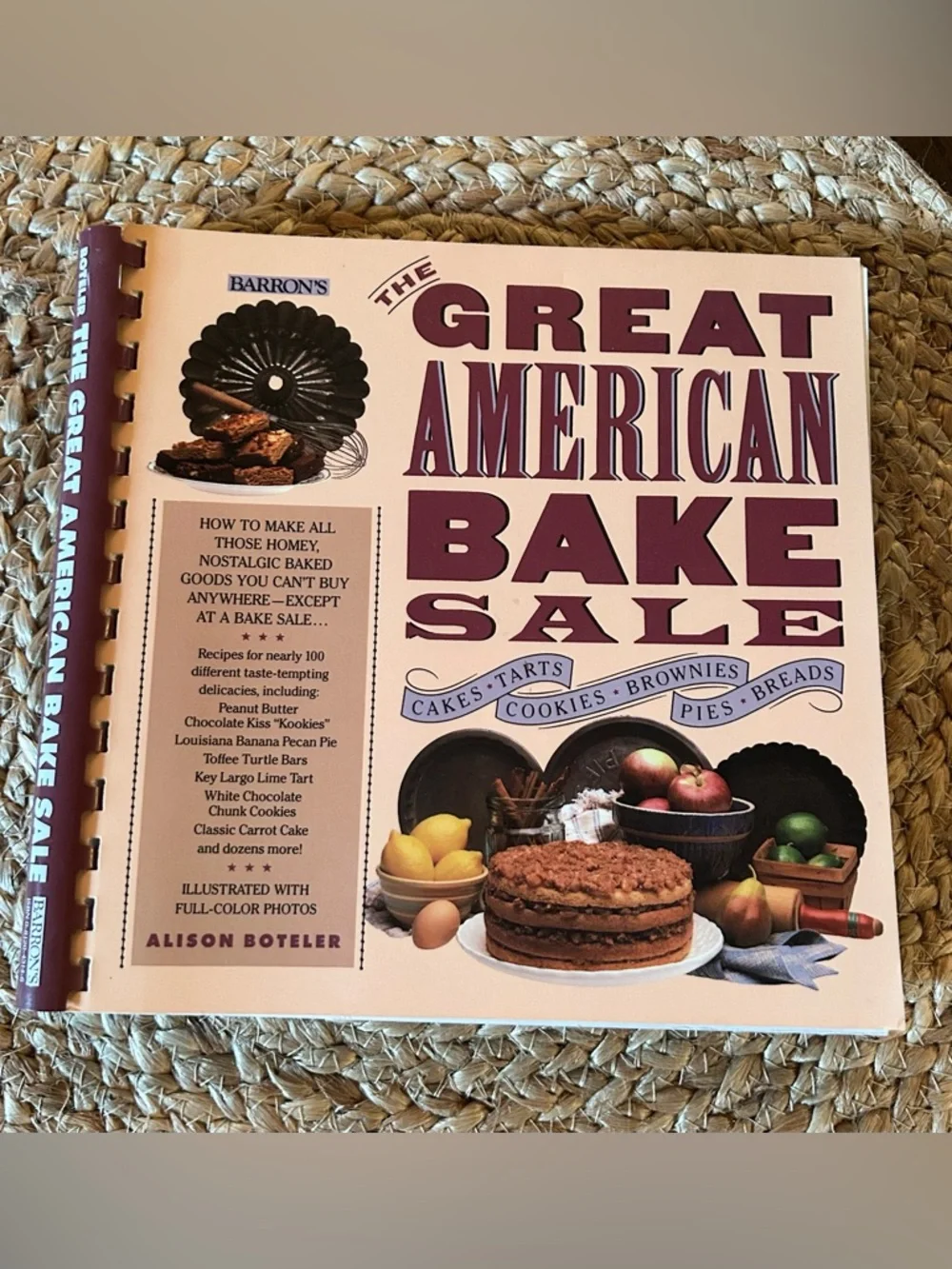 The Great American Bake Sale Cookbook by Alison Boteler Spiral Bound Baking